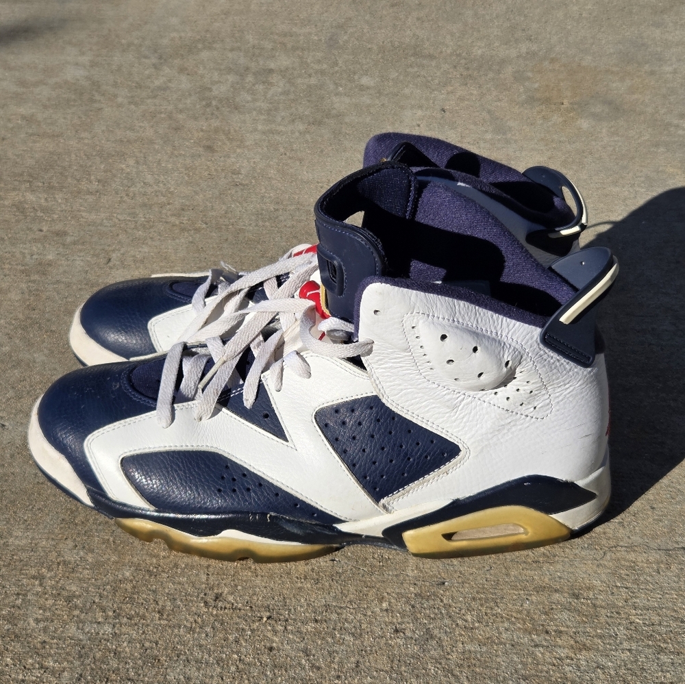 Air Jordan 6 Retro Olympic 2012 - Size 12 US Men's - Navy/White